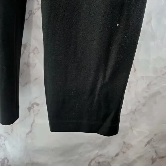 Calvin Klein Jumpsuit Womens 12 Black Short Sleeve Pants Suit V Neck Straight - Picture 4 of 11